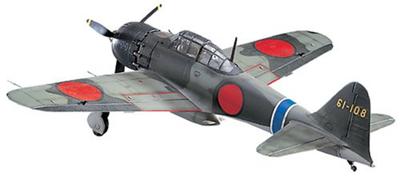 Hasegawa Mitsubishi A6M5 Zero Тип 52 Палубный истребитель 1/48 #JT23