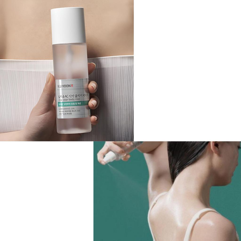 Illiyoon AC Cica Clear Body Mist - Mild Green Peppermint Scent (200ml)