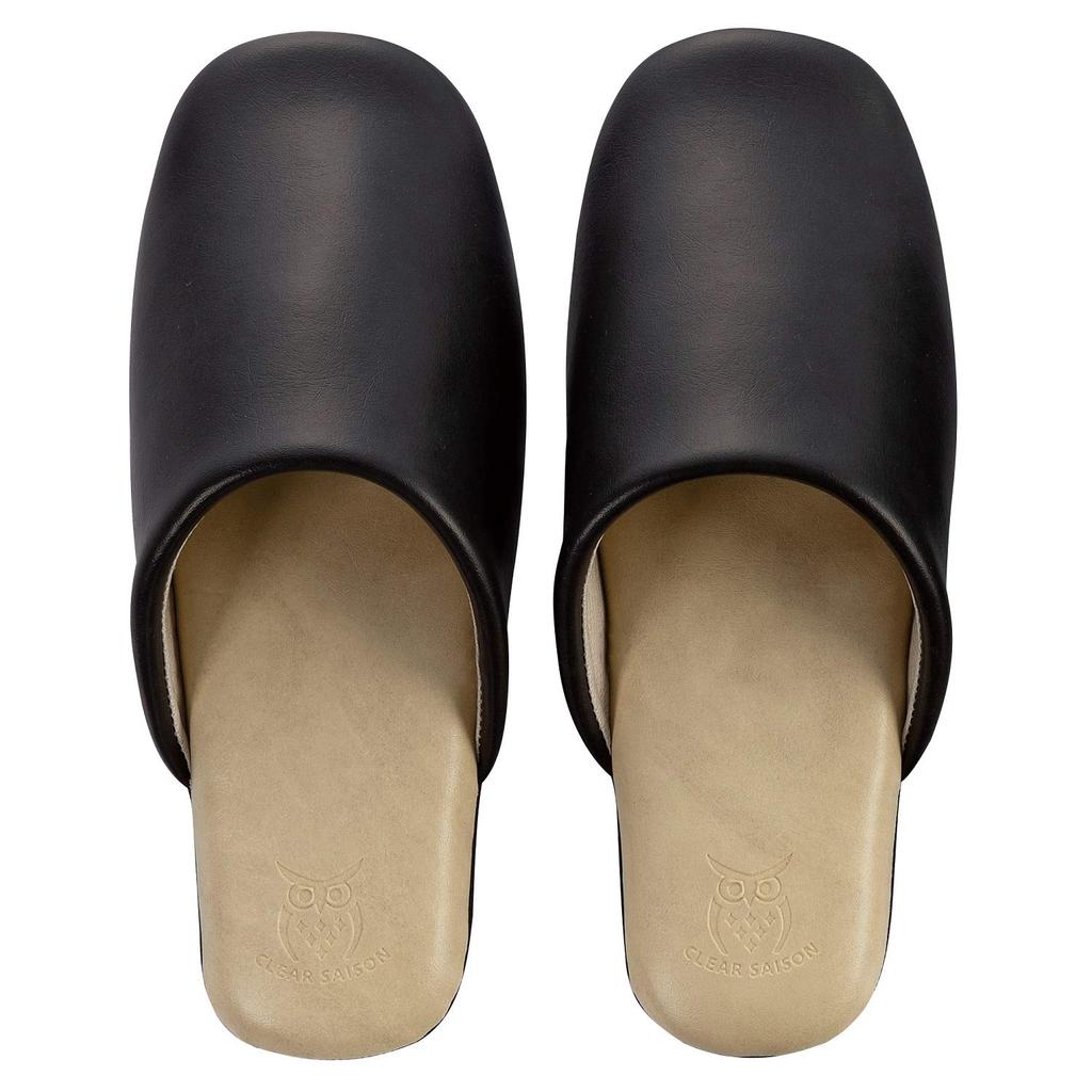 Senko CLEAR SAISON Sanitizer 97466 Two-Tone Slippers, Approx. 28cm, Black, Alcohol-Hand Compatible,