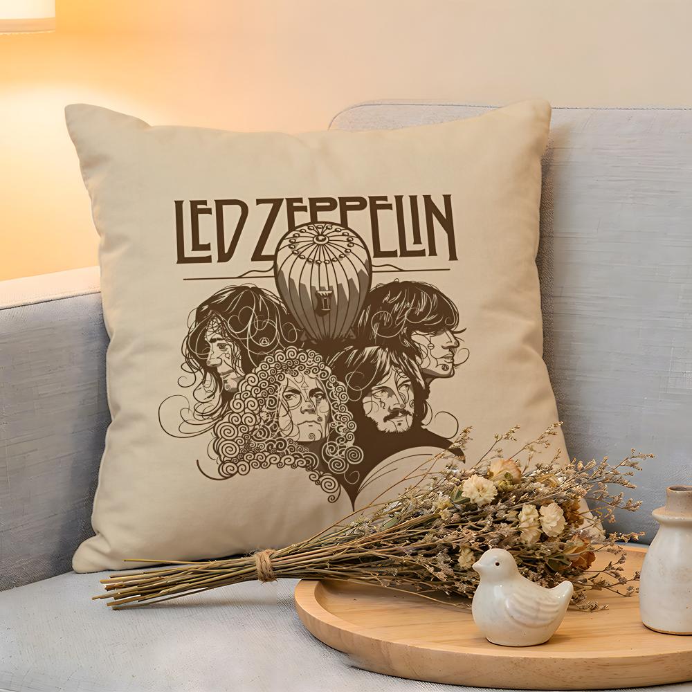 Cushion Cover Linen SkinFriendly Soft Decorative Case For Sofa Home Decor Rock Band LLed Zeppelin Pillow cover