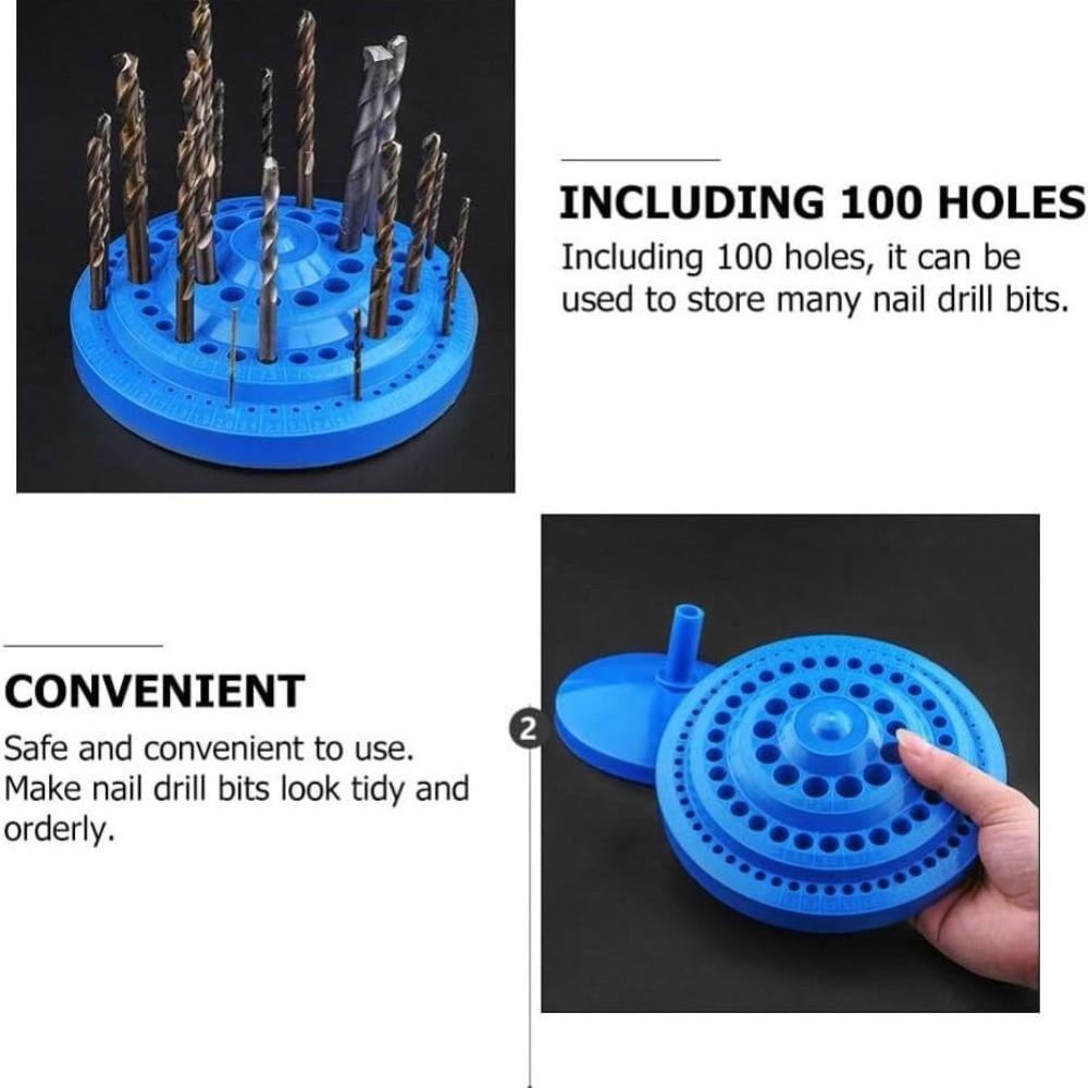 1-13mm Diameter Drill Bit Organizer Stand Round Shape Rotary Tool Bit Holder Household Use