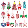 Christmas Tree Decorations 16 Pcs Lollipop Ornaments, Red Green Striped Peppermint Swirl Candy Cane Holiday Party Supplies Hanging Decoration,