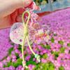 Yoqimli Yumshoq Sakura Hayvon Yog'li Osma Kichik Qo'ng'iroqcha Bilan Qizlar Kalit Zanjiri Aksessuari Sumkasi