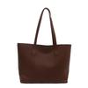 2024 Fashion: Retro Korean-Style Large Capacity Solid Color Tote Shoulder Bag for Women
