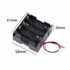 Box with Wire Lead Plastic Battery Clip Slot Battery Case Batteries Stack Battery Holder Box