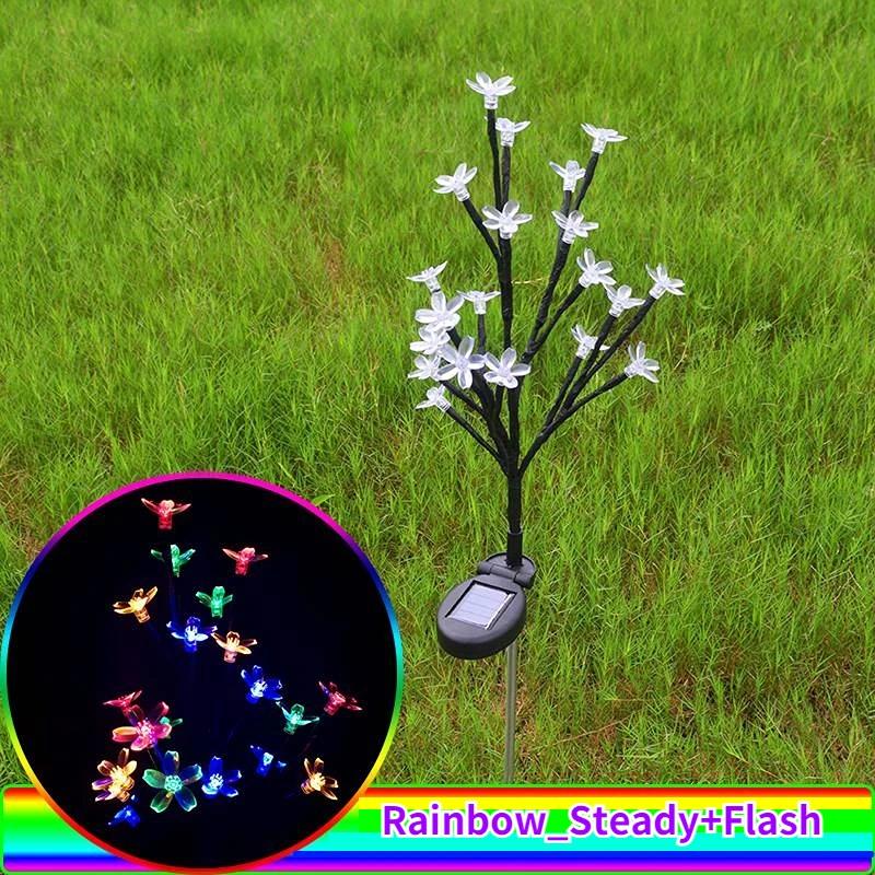 1~4 шт. Светодиодные Солнечные Цветочные Фонари Уличные для Украшения Сада RGB Волшебные Огни Декоративные Фонари на Солнечной Батарее для Ландшафта Заднего Двора