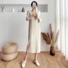 Sweater Pullover Dress Female Winter 2020 Long Sleeve Knit Dress New Mid Length Bottom Round Neck Straight Over Knee Sweater