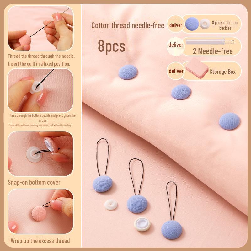 Needle-Free, Skin-Friendly Quilt Fastener with Traceless, Anti-Slip Design for Thick & Thin Sheets