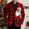 Men's Printing Corduroy Warm Pocket Suit Jacket Cardigan Men's Casual Suit