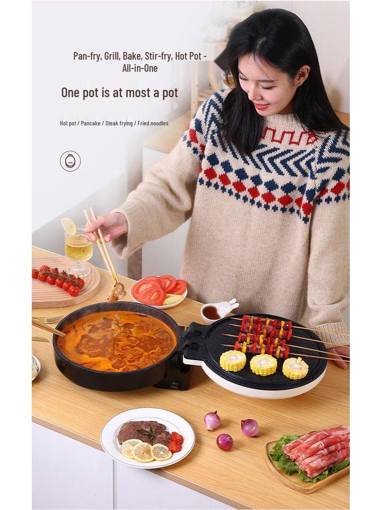 Большая многофункциональная электрическая сковорода и блинница с бесплатной доставкой