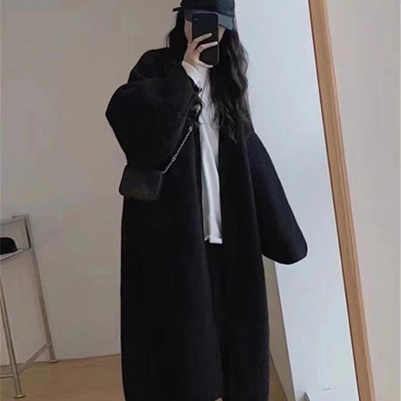 Осенне-зимний женский свитер, длинный свитер премиум-класса Sense, свободный дизайн, нишевая ветровка для ленивых, кардиган, куртка, топы