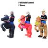 Adult Inflatable Horse Jockey Costume Outfit Races Night Cosplay Suit Cartoon