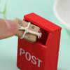Model Dollhouse Miniature Letter Box Simulation Furniture Toy With Mail Sack Postcard Mini Mailbox