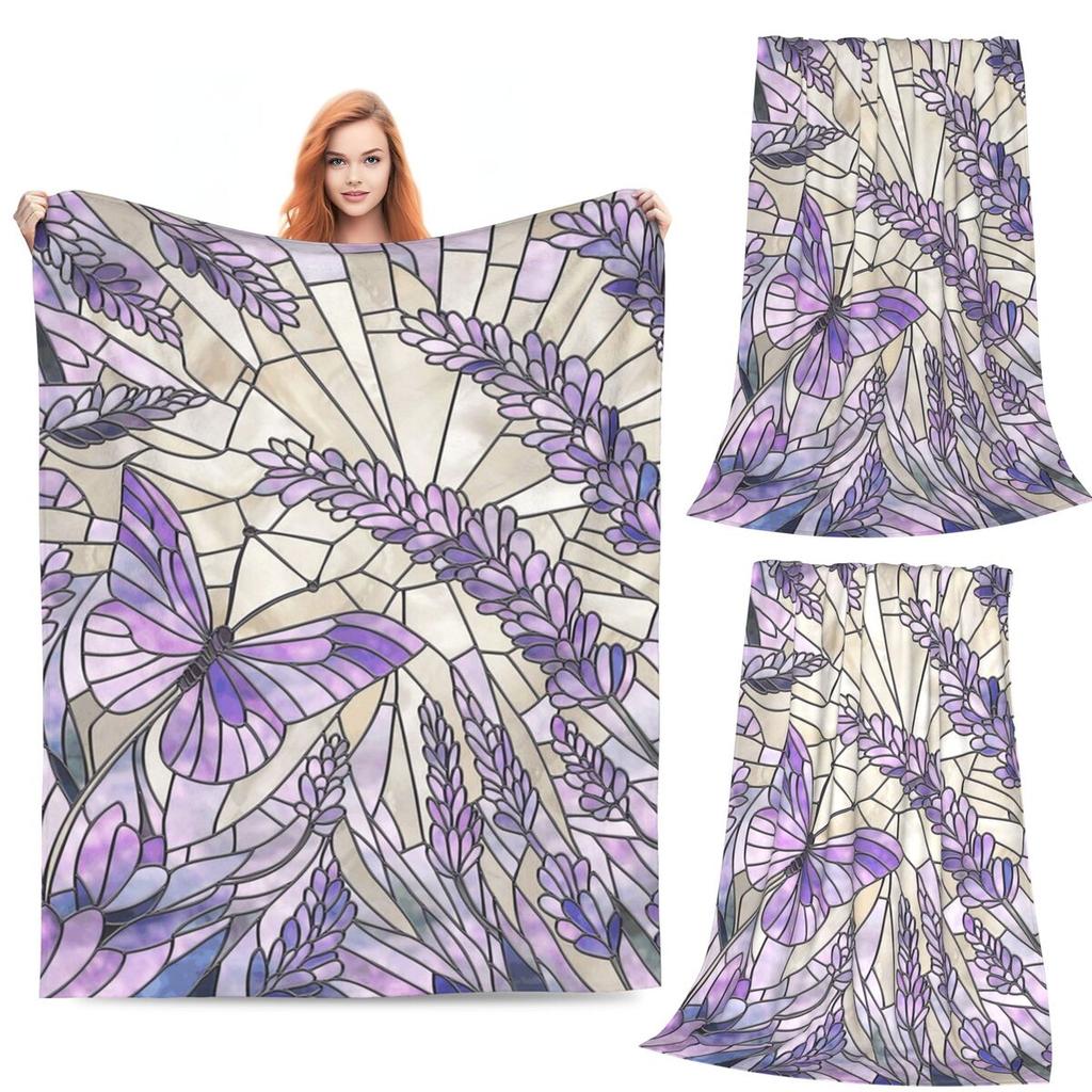 Lavender Morning Bliss Blanket Flannel Sofa Throw Blanket Lightweight for Couch Bedding Outdoor Throws Bedspread Quilt