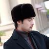 2025 Winter Man Top Real Mink Fur Bomber Hat Male Genuine Marten Head Warm Black Brown Caps Best Gift For Dad Gorras