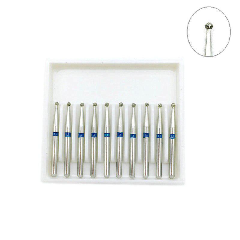 10 шт. алмазные стоматологические боры FG Dia-burs средний шарик круглый тип 1,6 м для высокоскоростного наконечника BR-45