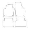 [Blm]Vw030 Black - Set Of Velour Floor Mats To Fit Volkswagen Tiguan I 2007-2016 - Black Trim