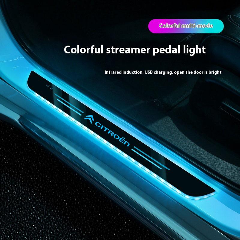 YKFEA1 For Citroen C1 C2 C3 C4 C4L C5 C6 C8 C-ELYSEE Xsara Aircross Cactus Berlingo Jumpy Car Streamer Ambience Light Threshold Light