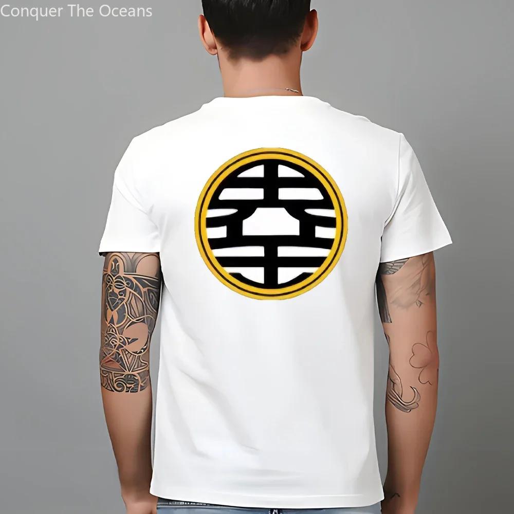 Аниме Косплей хлопок Мужская футболка Мужская футболка с короткими рукавами с принтом Гоку Летняя повседневная футболка Уличная толстовка Женская одежда