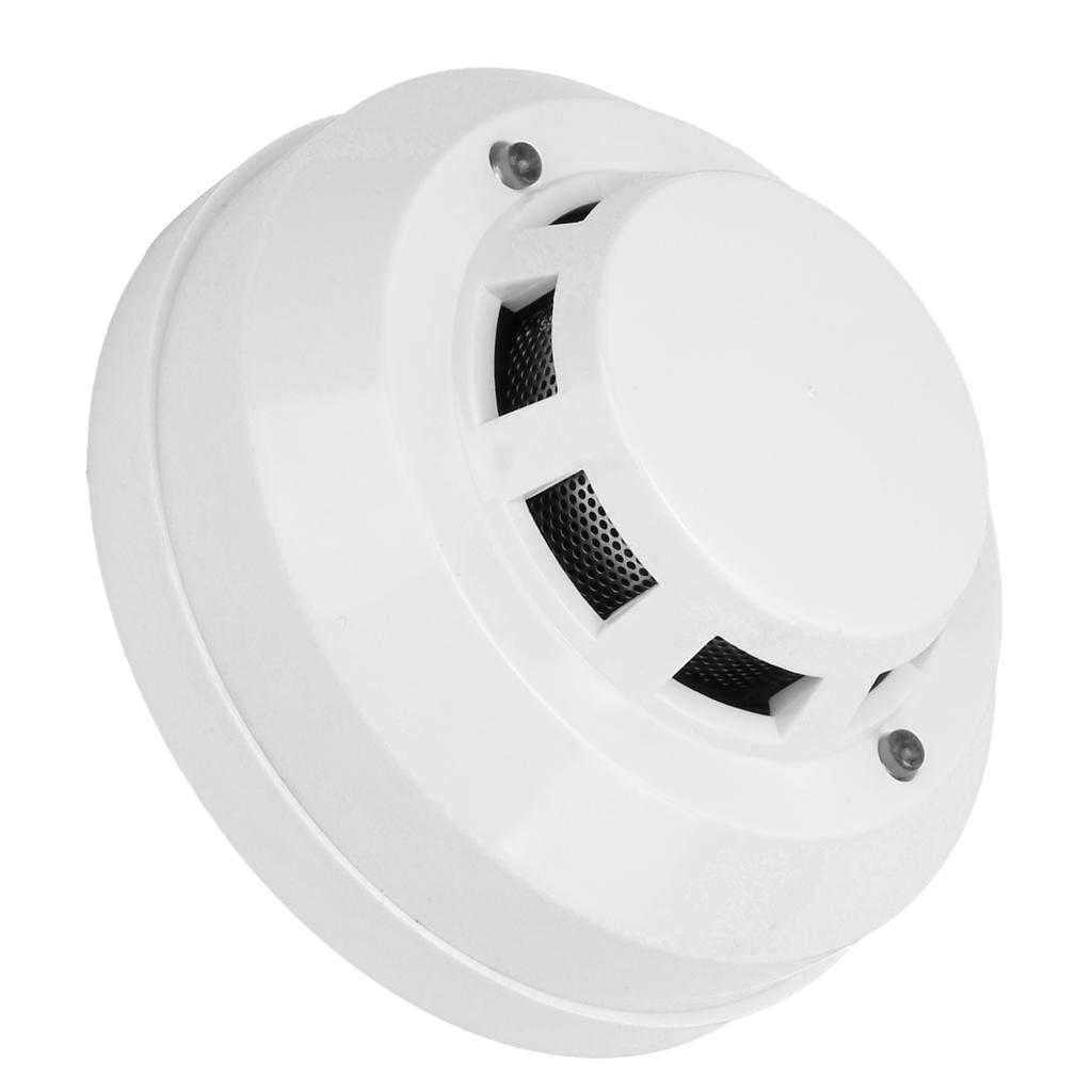 Smoke Alarm High Sensitivity Security Detector Sound Light Warning Device with Red LED Indicator