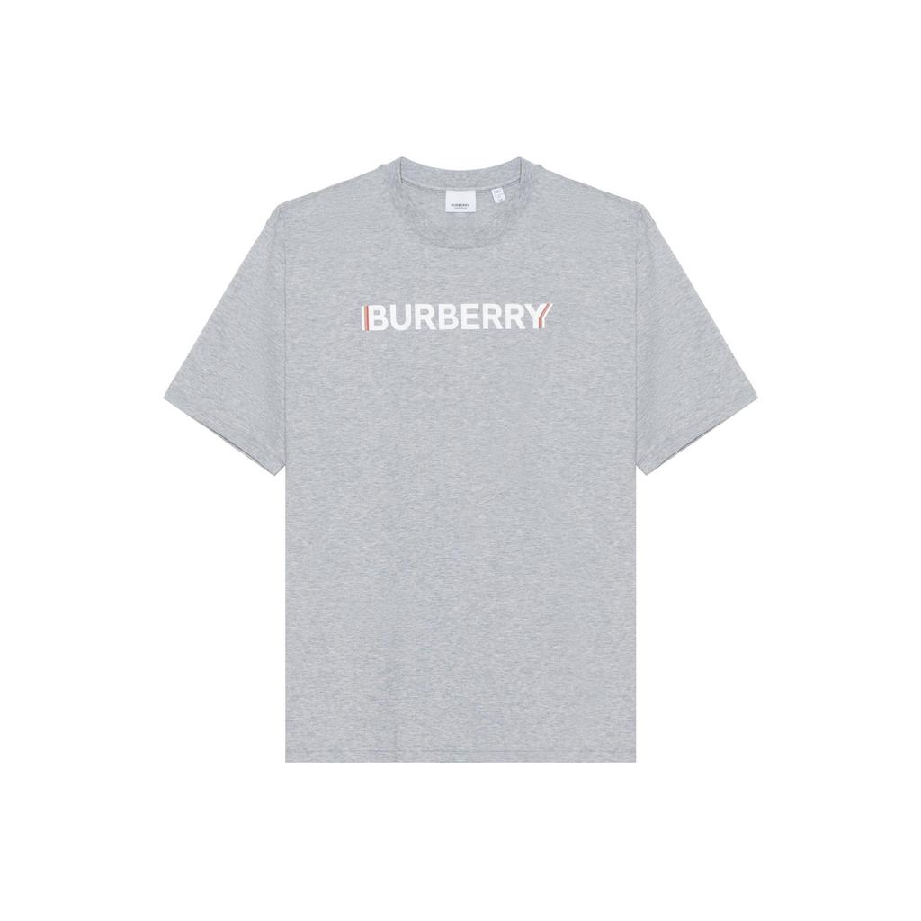 Burberry T Shirts Men's Gray Crew Neck Moderate Straight Fit 80530121