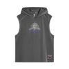Li Ning Bad Five Solid Color Hooded Letter Print Sports Vest Men Vests Dark-Gray AVSU459-3