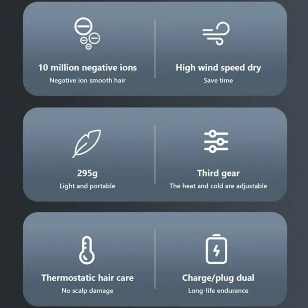 Wireless USB Hair Dryer Hot And Cold Salon Tool Creative Blow Dryer  Home & Travel