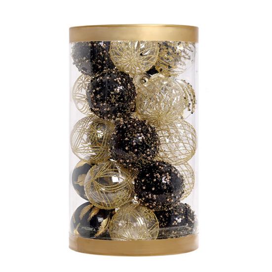 Yousheng 25 Pcs 2.36 Inch Christmas Ball Ornaments Glitter Sequin Plastic Ball Christmas Tree Hanging Decorations for Indoor Outdoor Holiday Decor