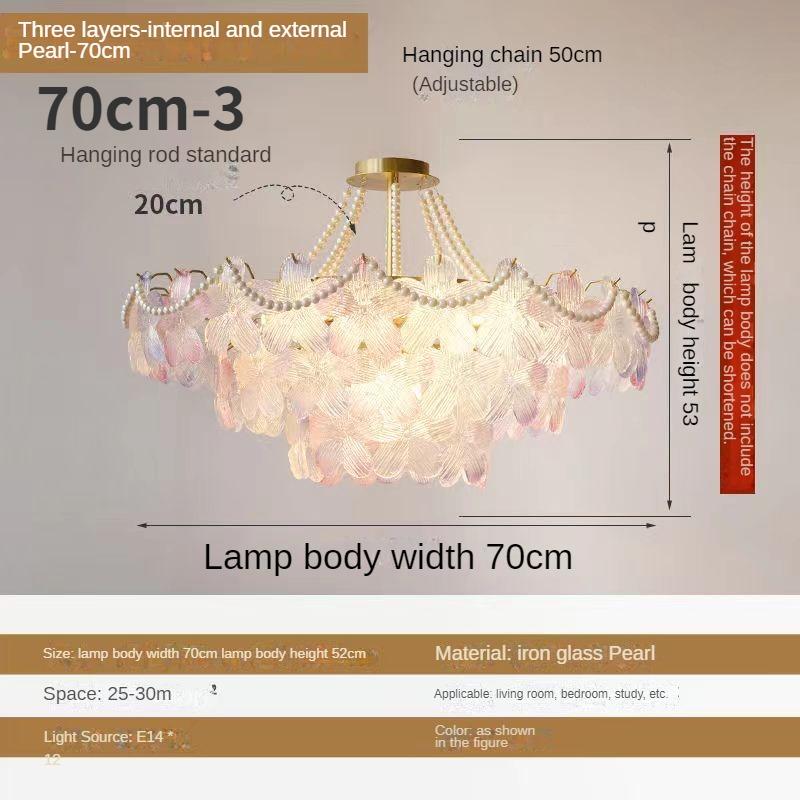 Французская хрустальная люстра, современная простая и атмосферная лампа для главной спальни, столовой