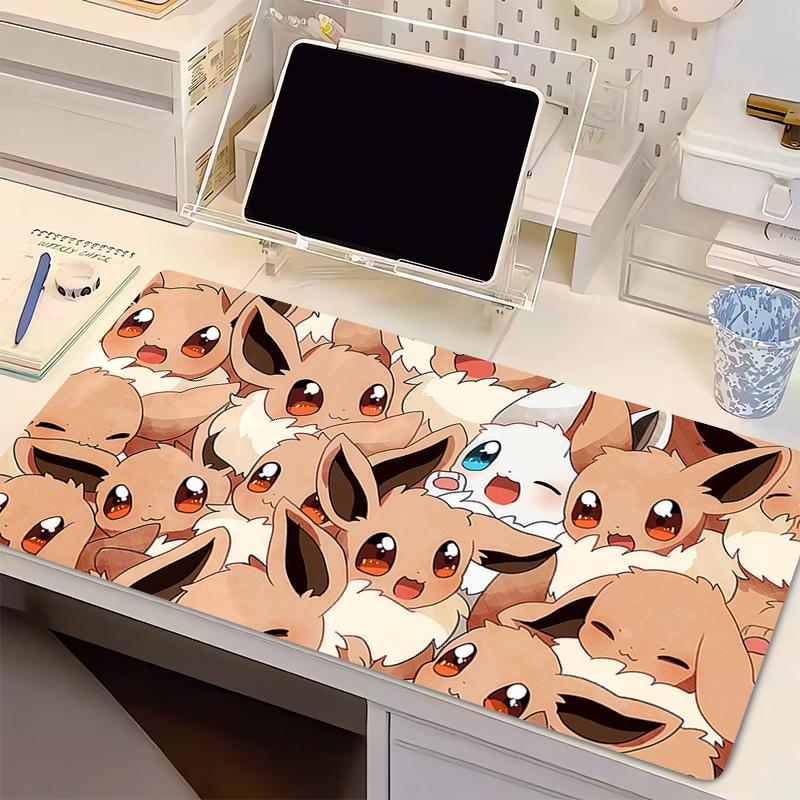 Mouse Pad Non-Slip P-Pokemon Eevee rubber table Large Gamer Desk mat Computer Keyboard Pad PC gaming accessories carpet mousepad
