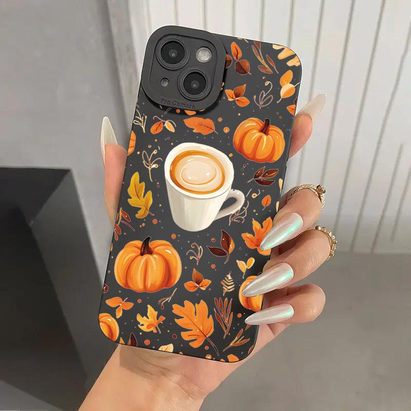 Чехол для телефона "Тыква Осень" для iPhone 17 16 15 14 13 12 11 Pro Max 17 Air 16E XS X XR 7 8 Plus SE Ударопрочный Мягкий Чехол
