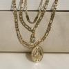 Многослойное металлическое ожерелье в стиле хип-хоп для женщин - Европейский и американский дизайн