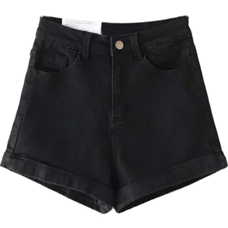 «Женские джинсовые шорты с высокой талией в корейском стиле 2020 года — свободные, облегающие, широкие, шикарные летние шорты»