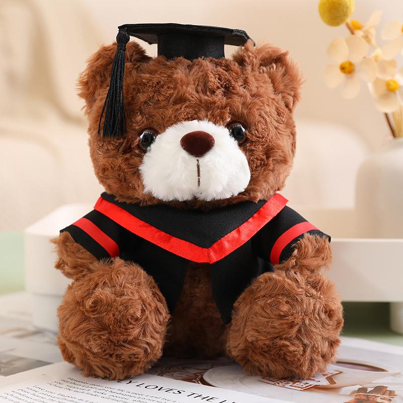 New Graduation Season Animal Plush Doll Wear Bachelor Coat Graduation Certificate Bear Capybara Plush Toy for Students Gift