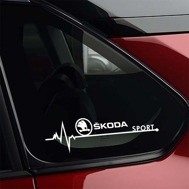 CGT1 Для Skoda Octavia S Fabia Rapid Yeti Superb A5 A7 VRS VII KodiaqАвтомобильная ПВХ Наклейка на Боковое Стекло с Обеих Сторон Спортивный Логотип Пленка для Декора Своими Руками