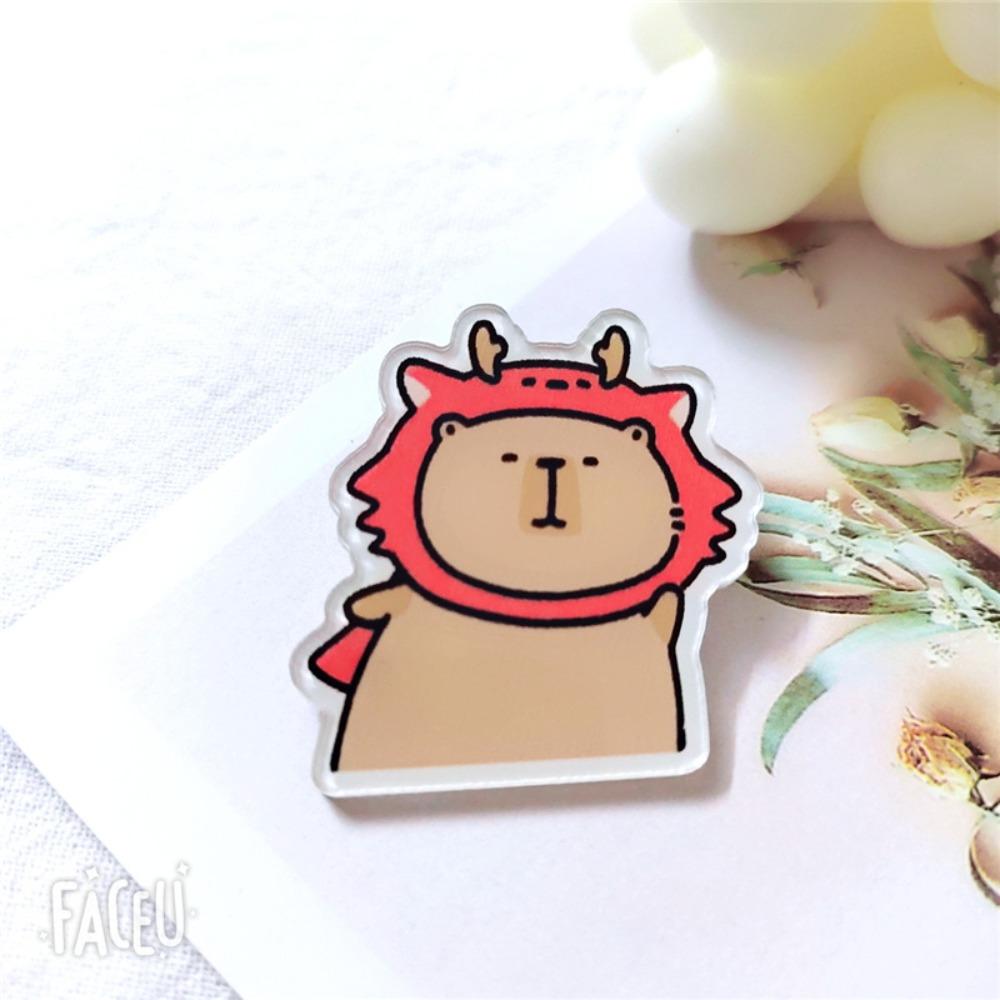 New Capybara Acrylic Badge Animals Cute Bag Pin Fashion Capybara Brooch
