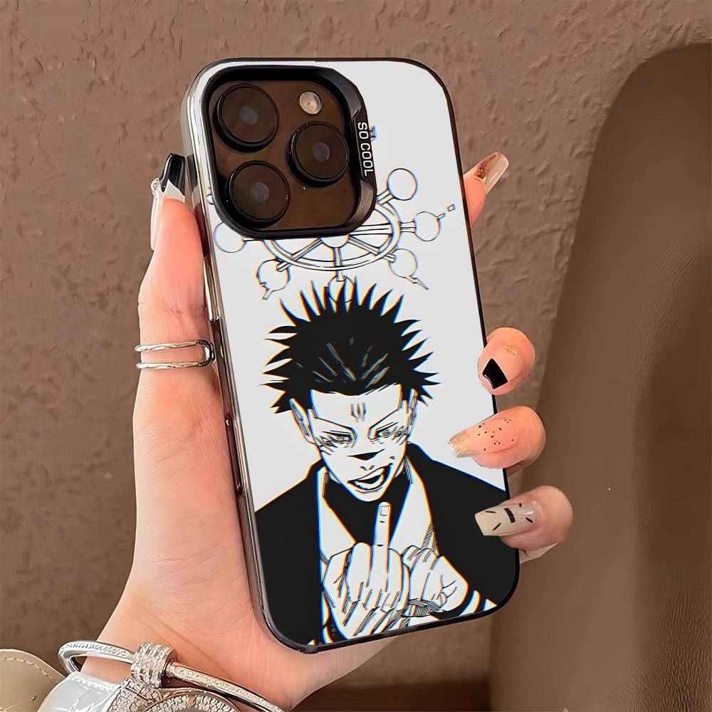 Чехол для телефона J-jujutsu kaisen для iPhone 17 17Air 16 15 14 13 12 11 Pro Max Plus Цветной Серебристый