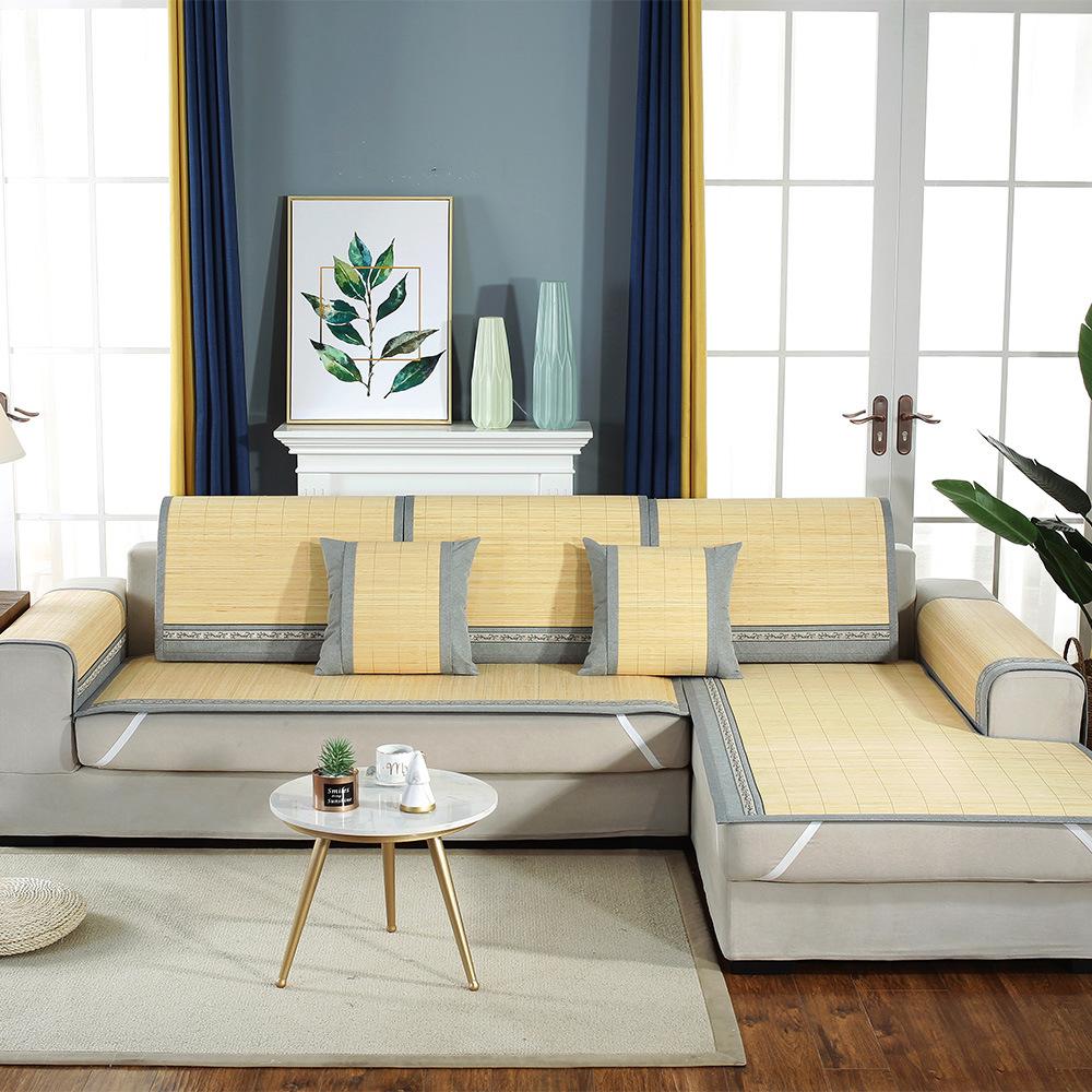 Бамбуковый коврик, диванная подушка, летний ледяной шелк, летний коврик, диванная подушка, бамбуковый коврик в китайском стиле, подушка из ротанга, подушка для стула