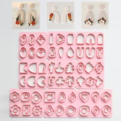 6Type/Set Mini Clay Cutter Multiple Geometry Ceramic Earrings Cutting Mold DIY Soft Clay Ceramic Earrings Forms Jewelry Making Tool
