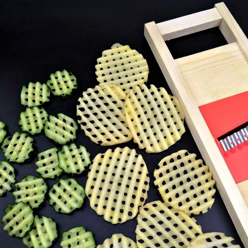 Сверхпрочная ручная ломтерезка для картофеля и овощей с лезвием из нержавеющей стали - Сверхпрочная нержавеющая сталь 304, для картофеля, огурцов, помидоров, моркови