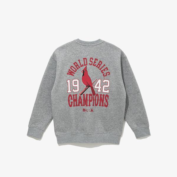 New Era Mlb St. Толстовка чемпиона Louis Cardinals, серо-меланжевая