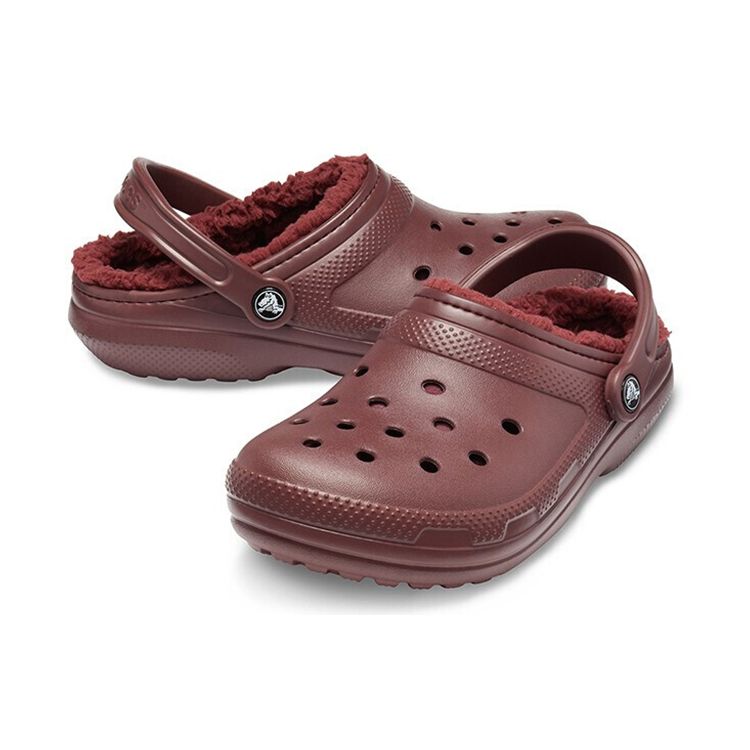 Crocs Классические клоги Eva Классические теплые хлопковые перфорированные клоги Клоги унисекс Бордовый 203591-60U
