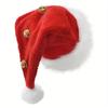 Creative bell Santa hat Santa bell hat gift festive plush snowman hat