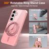 For Samsung Galaxy S25+/S24+ Case Compatible with MagSafe Rotatable Ring Kickstand TPU+PC Phone Cover