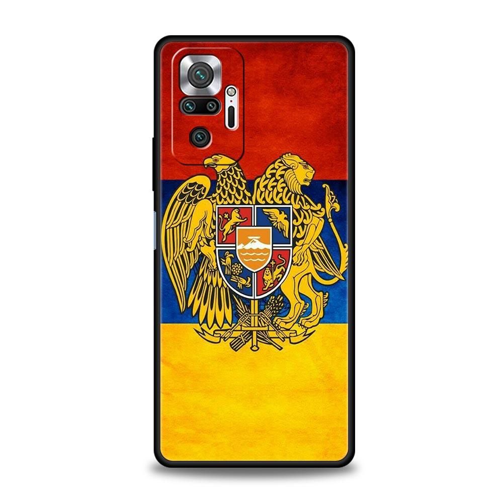 Armenia Armenian Flag For Xiaomi Redmi Note 12 5G Phone Case 10C 10 11 9 8 Pro Plus 9S 7 8T 9T 9A 8A 9C K50 K40 Gaming Cover