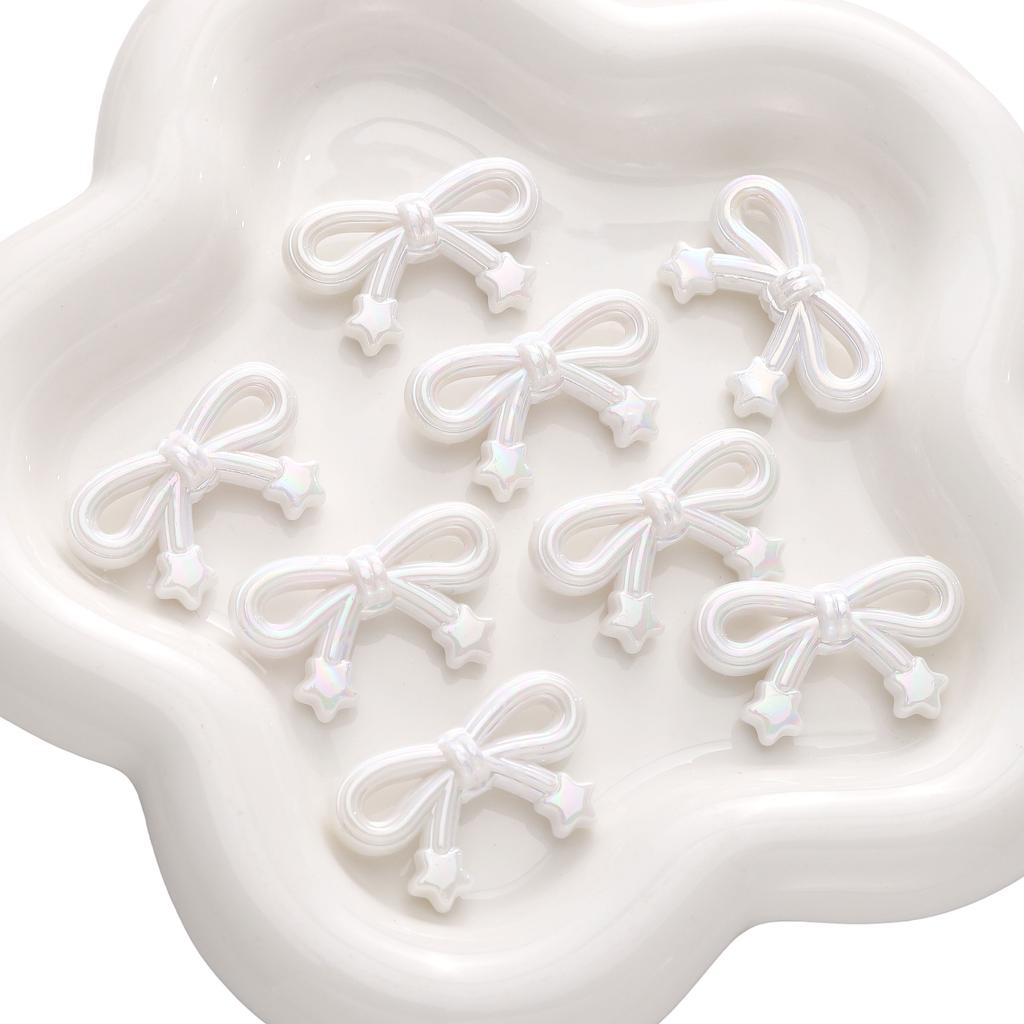 2/10 шт. акриловые бусины-бантики цвета AB, разбросанные бусины для самостоятельного изготовления браслетов, ожерелий и ювелирных изделий