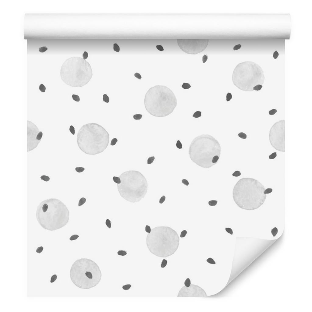 Painted Dots Wallpaper in Gray for Living Room and Bedroom 50x1000
