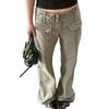 Women S Gray Green High Waist Wide Leg Flared Jeans Slim Fit For Petite Women