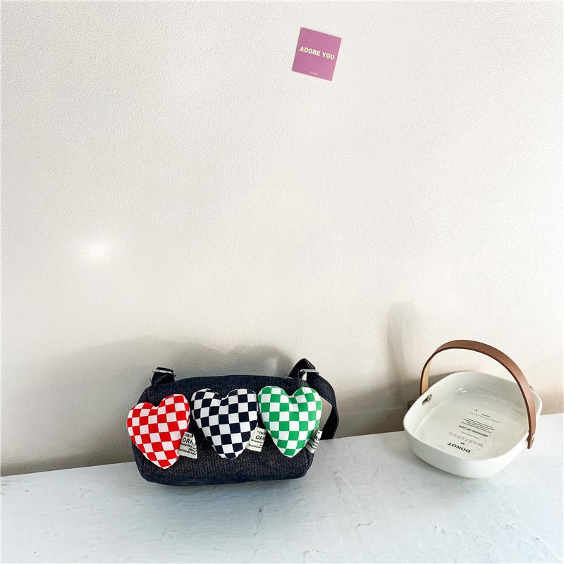 Stylish Baby Coin Purse Adorable Korean Style Children Shoulder Bag With Heart Design