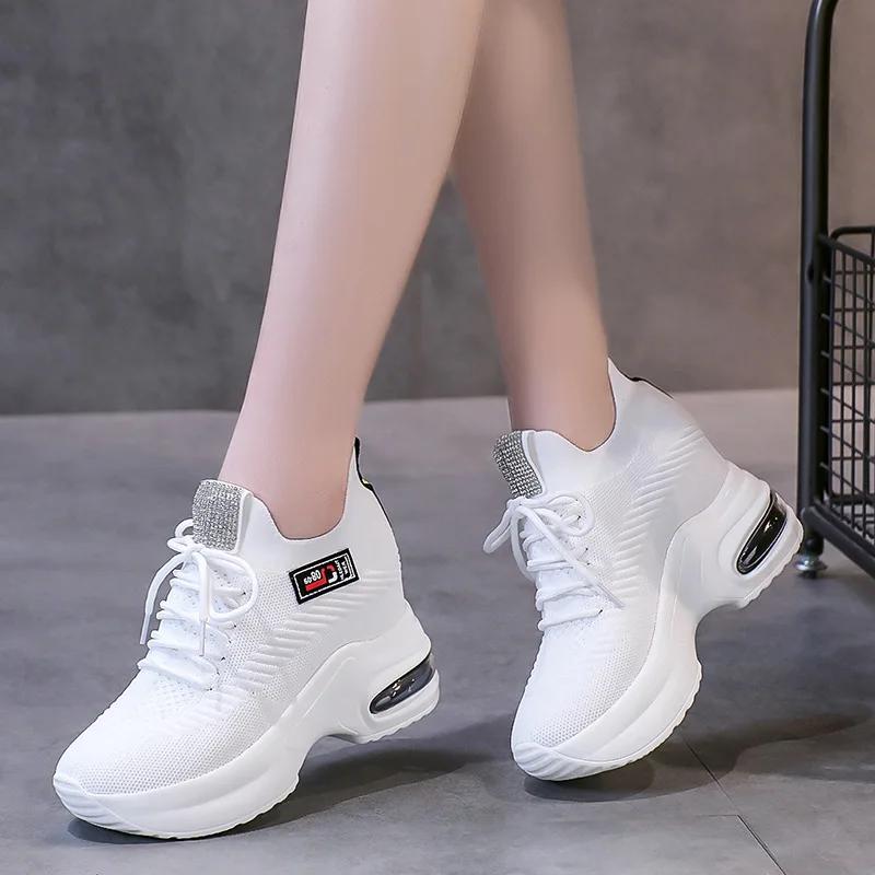 Women Chunky Sneakers White Shoes Platform Sneakers Breathable Running Shoes Women Sports Shoes Zapatillas Deportivas Mujer2025